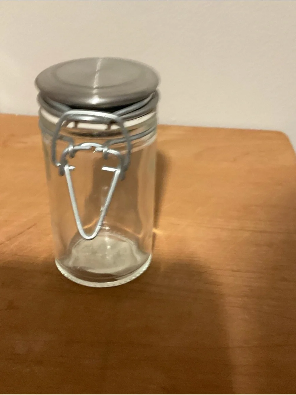 Vintage Clear Glass Apothecary Jar with Lid - Embossed Planters Logo